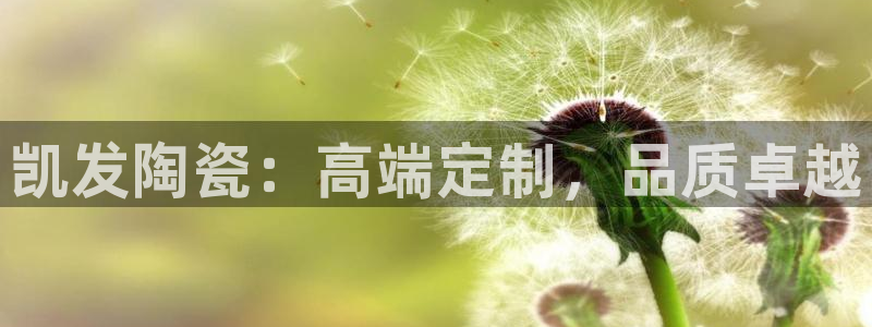 开丰娱乐网页版：凯发陶瓷：高端定制，品质卓越